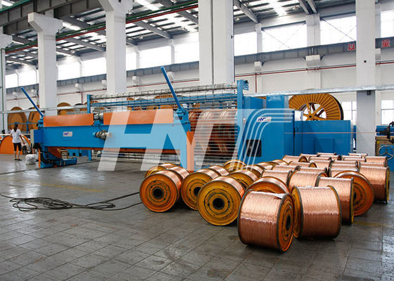 Máy bện dây Al / Cu trần cứng Máy quấn bánh xe kép Capstan 6B - 36B Lồng buộc dây
